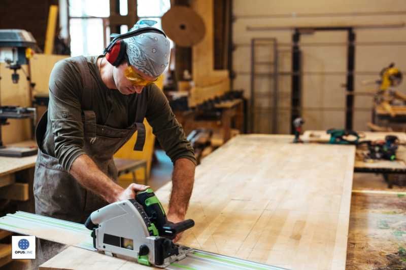 personne travaillant sur un établi - Personnalisation des établis logos et couleurs de l'entreprise