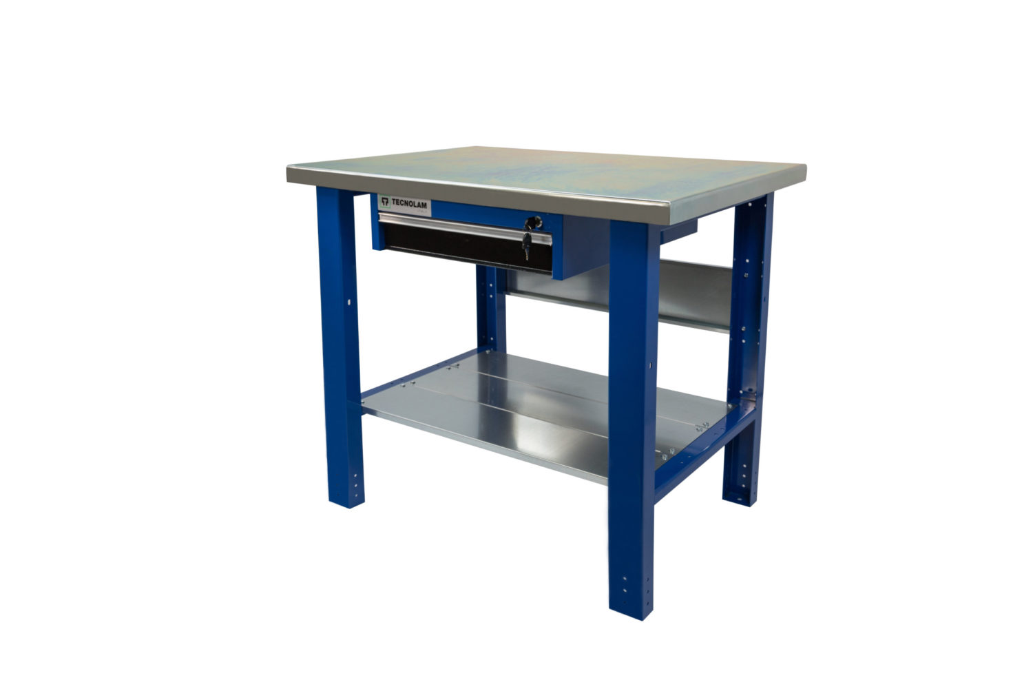 établi de travail avec un tiroir à clé et un plateau résistant et robuste